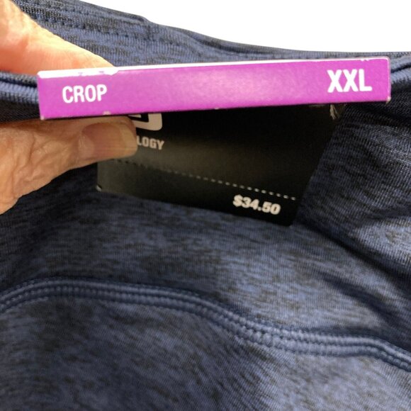 Ideology Crop Leggings, Size XXL, Blue, High Rise Front Pocket Flex Stretch, NEW - Picture 7 of 16